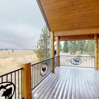 The front porch is the best place to relax and breathe in the fresh mountain air.