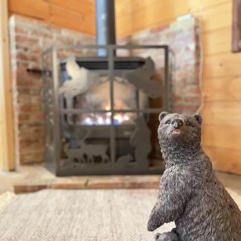 Turn on the fireplace for those cool fall evenings.