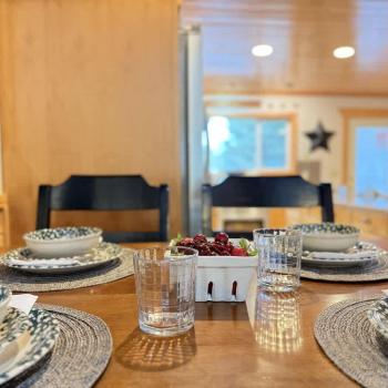 Kitchen table that seats 4.