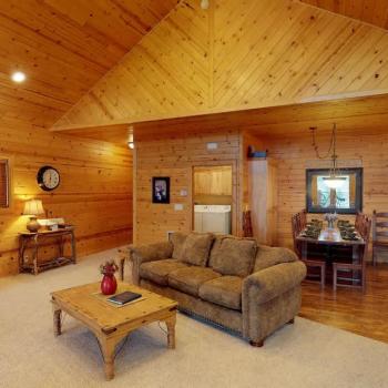 This cabin offers so much room for your family to gave a good time.