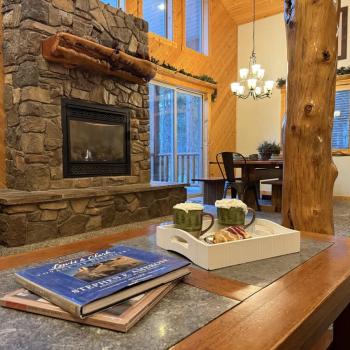 Enjoy the gas fireplace all year long.