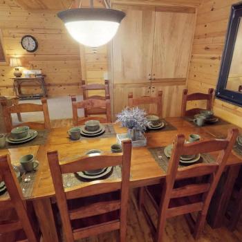 There is also plenty of seating to enjoy a meal around the table.