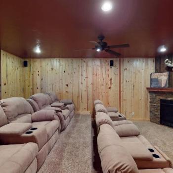 Fireplace is located here to use year round, make sure to bring your own firewood.