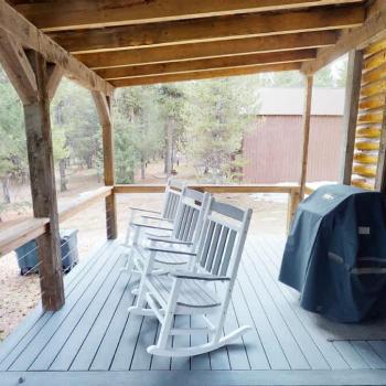 Deck is also equipped with a grill for your use.