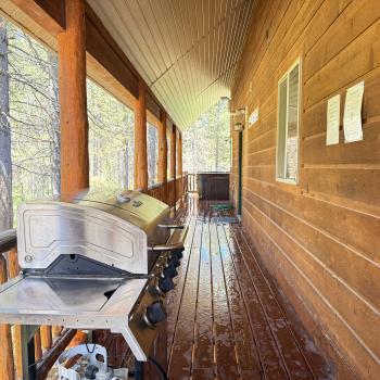 Open porch to the hot tub. Grill right off the kitchen.