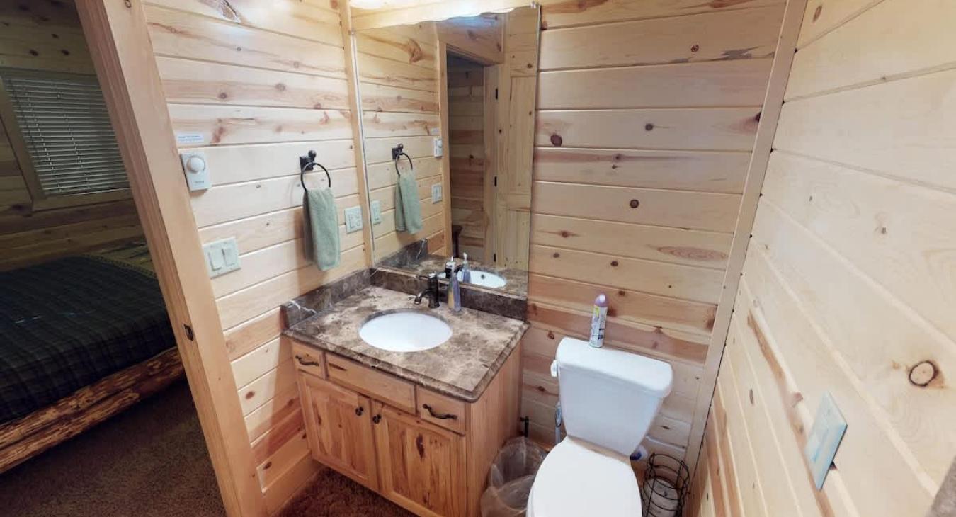 Ensuite bathroom attached to the master bedroom.