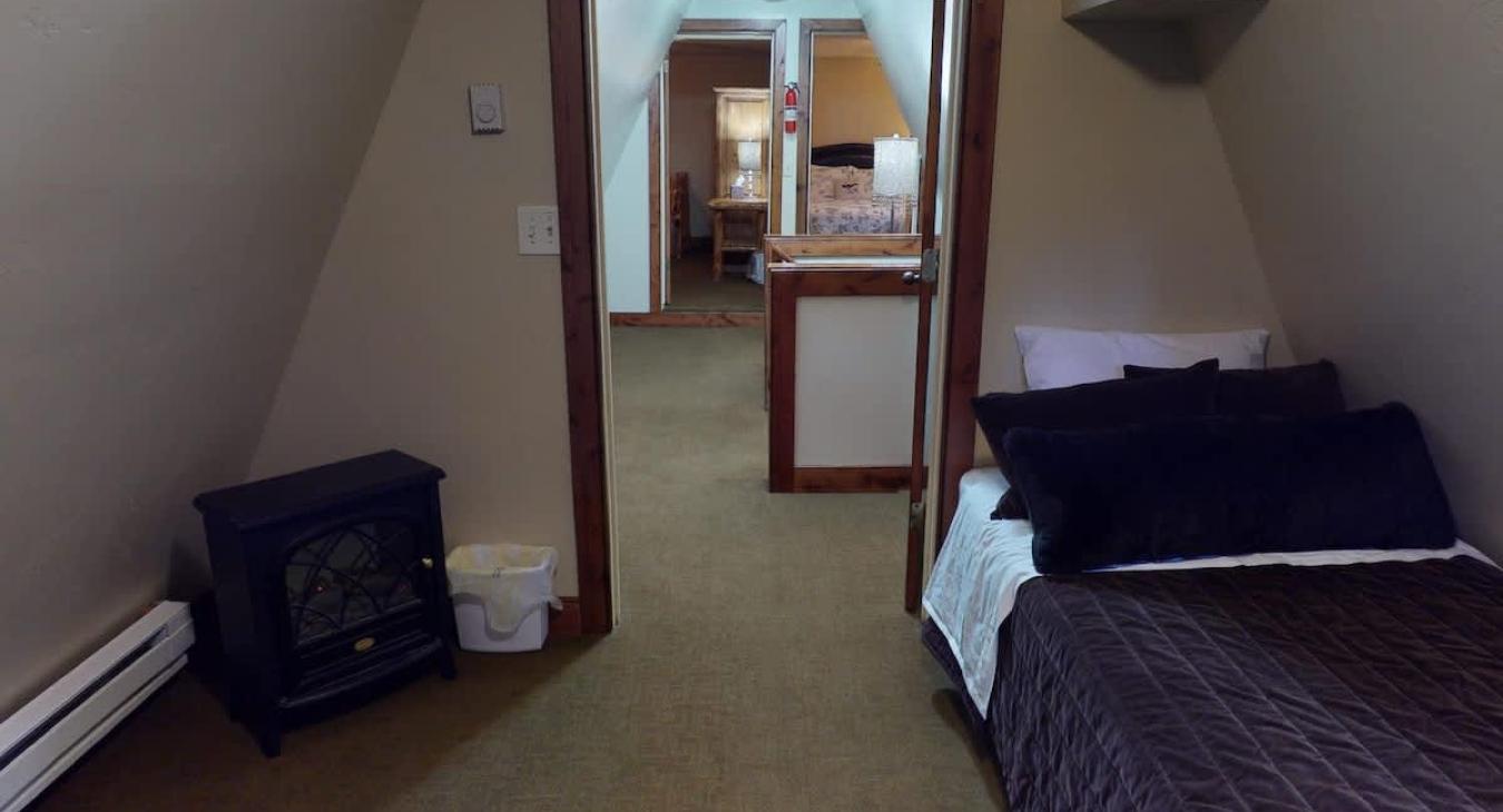 From the third bedroom there is access to the loft.