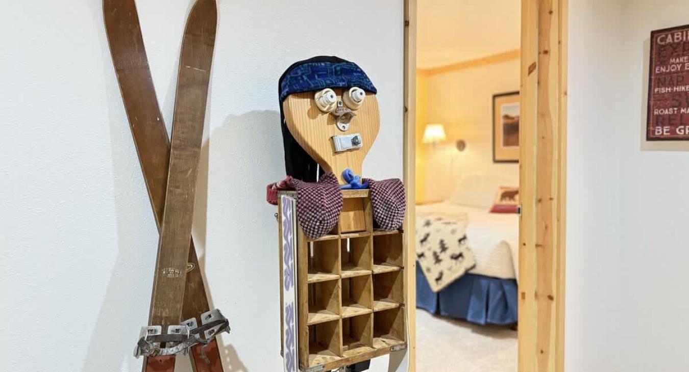 Basement hall outside of the king bedroom.