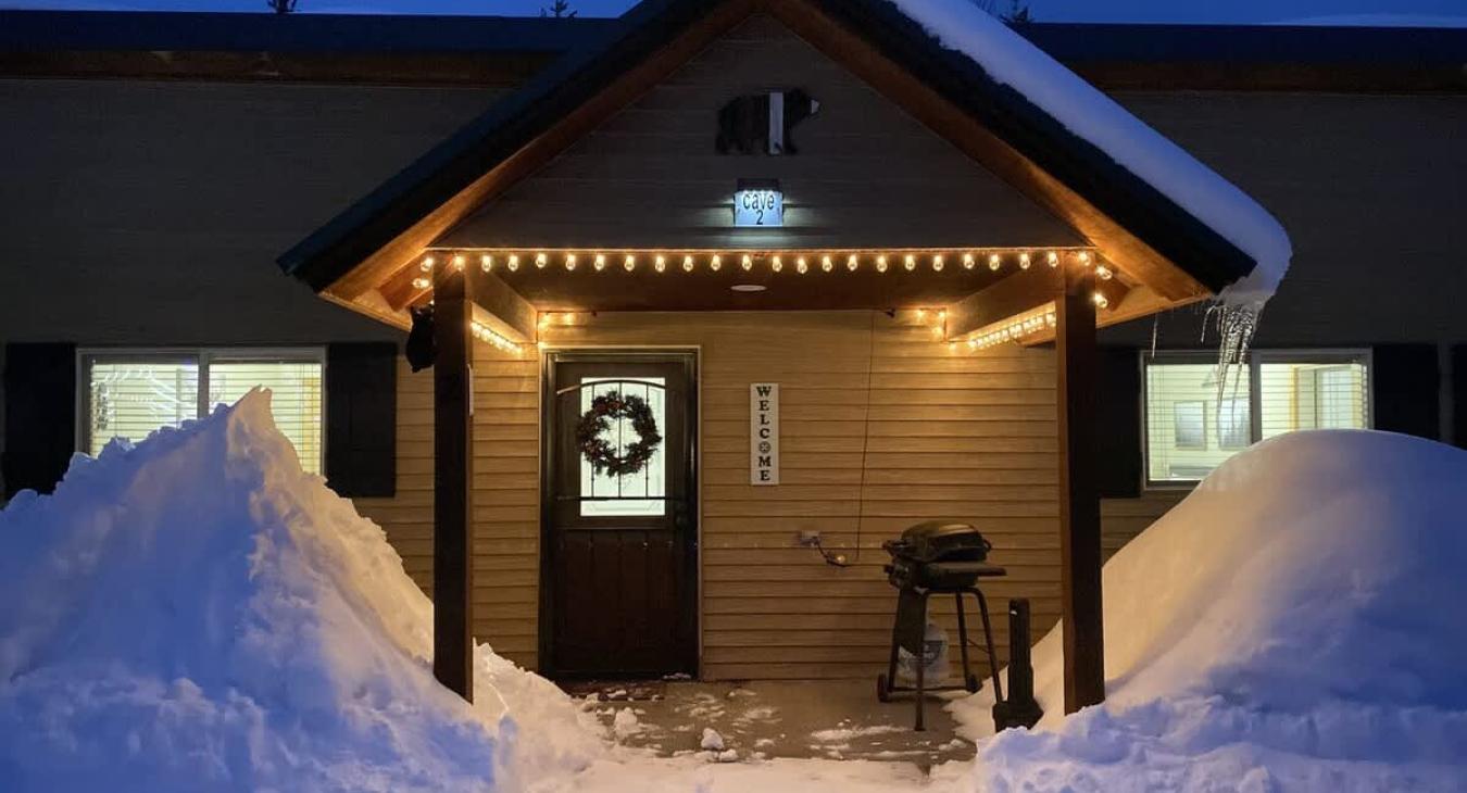 The light brighten up the place during the night.