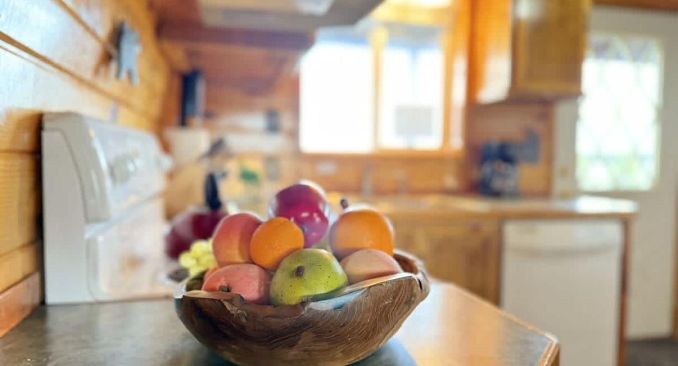 Yummy fruit in the kitchen.