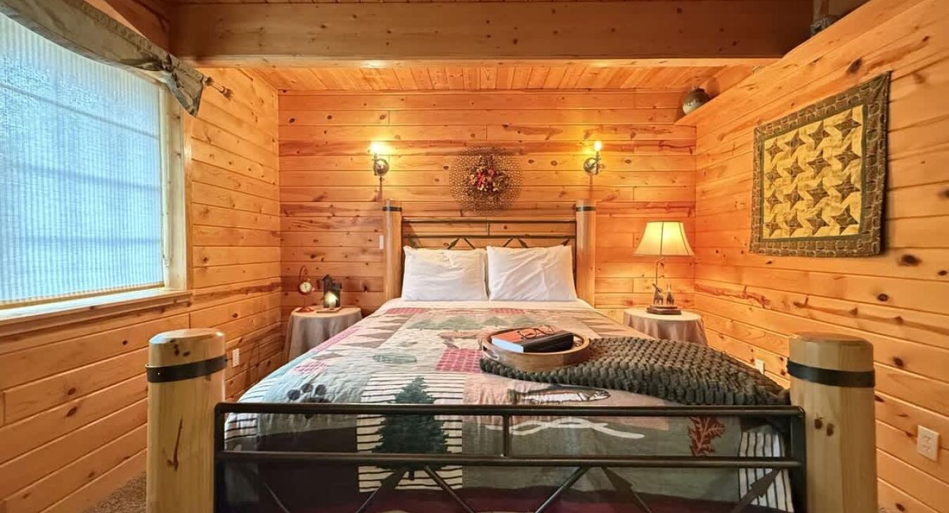 Bedroom #1 located on the main level with a Queen size bed.