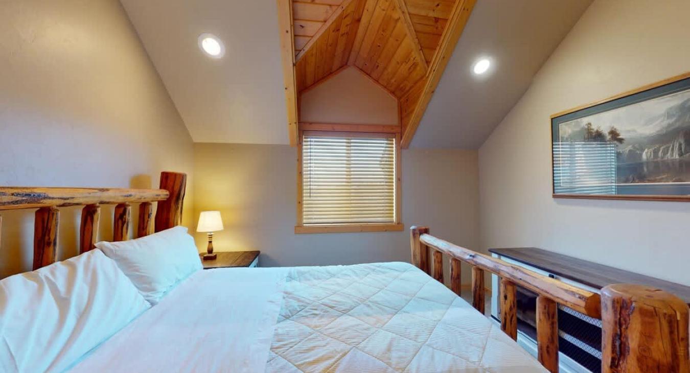 Large window to let in natural light during the day.