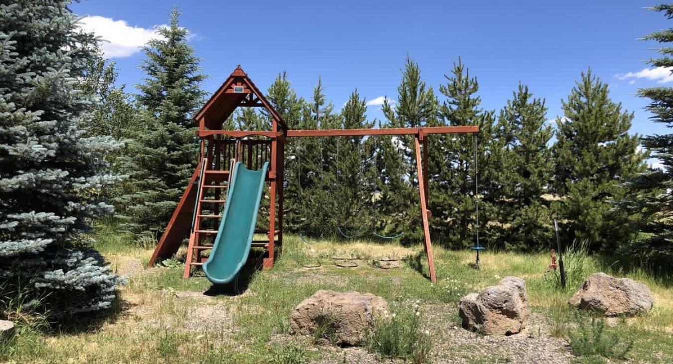 Outside playset for the kids.