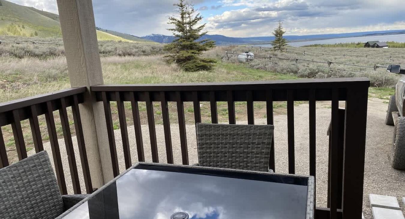 Outdoor table on the patio.