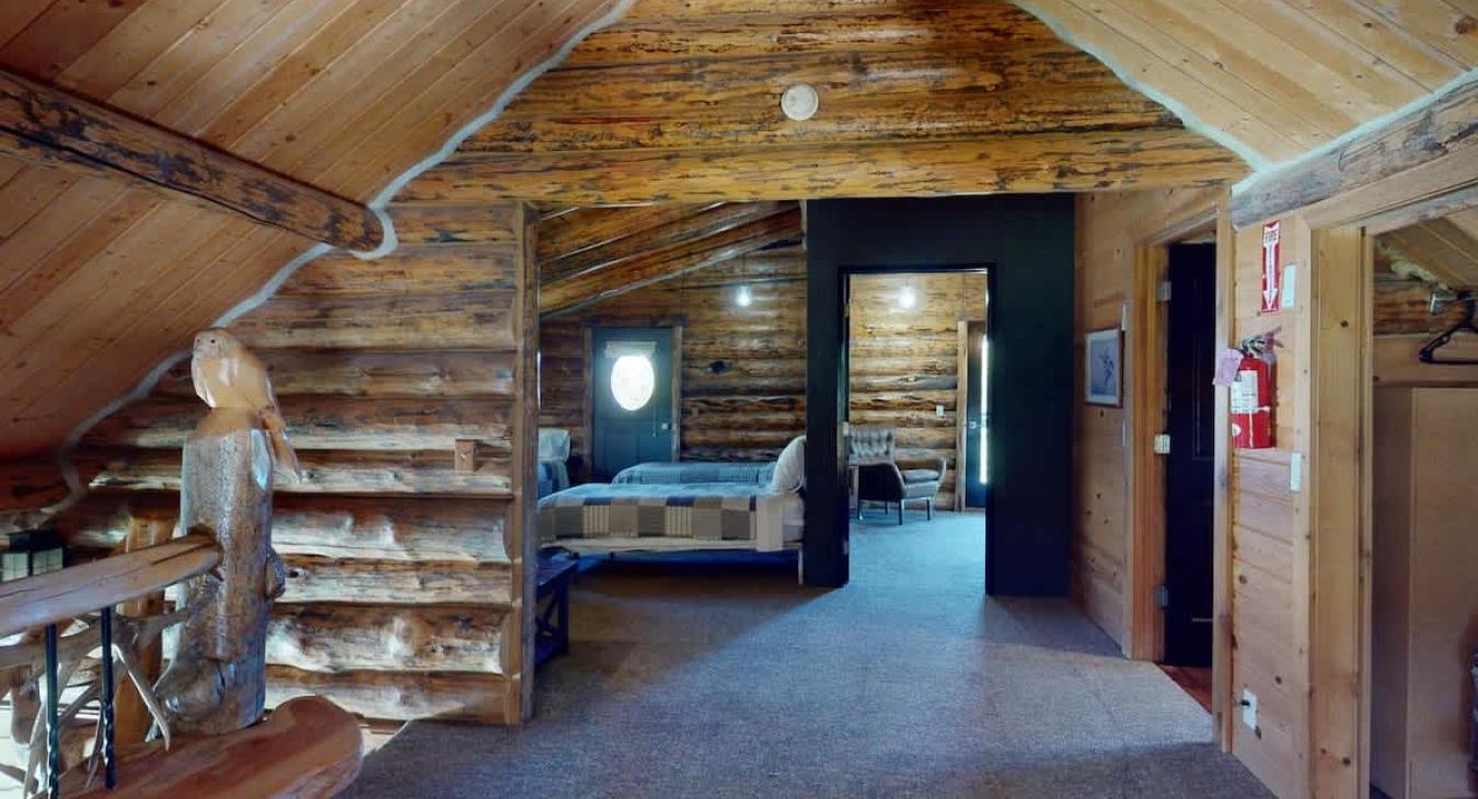 From the loft you can view the bedrooms located upstairs.