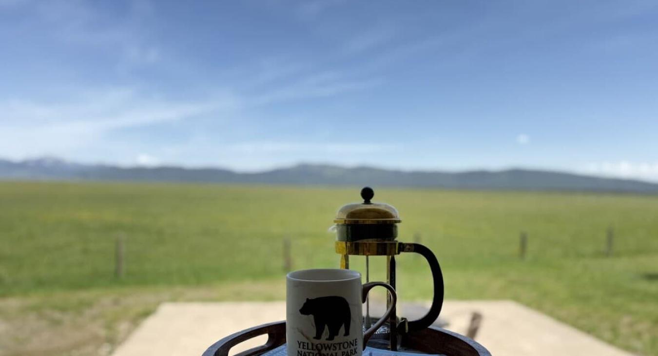 Perfect view for morning coffee.