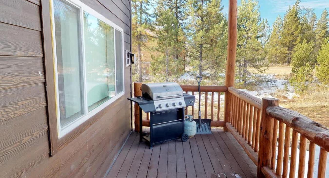 A grill is also located on the deck for your use.