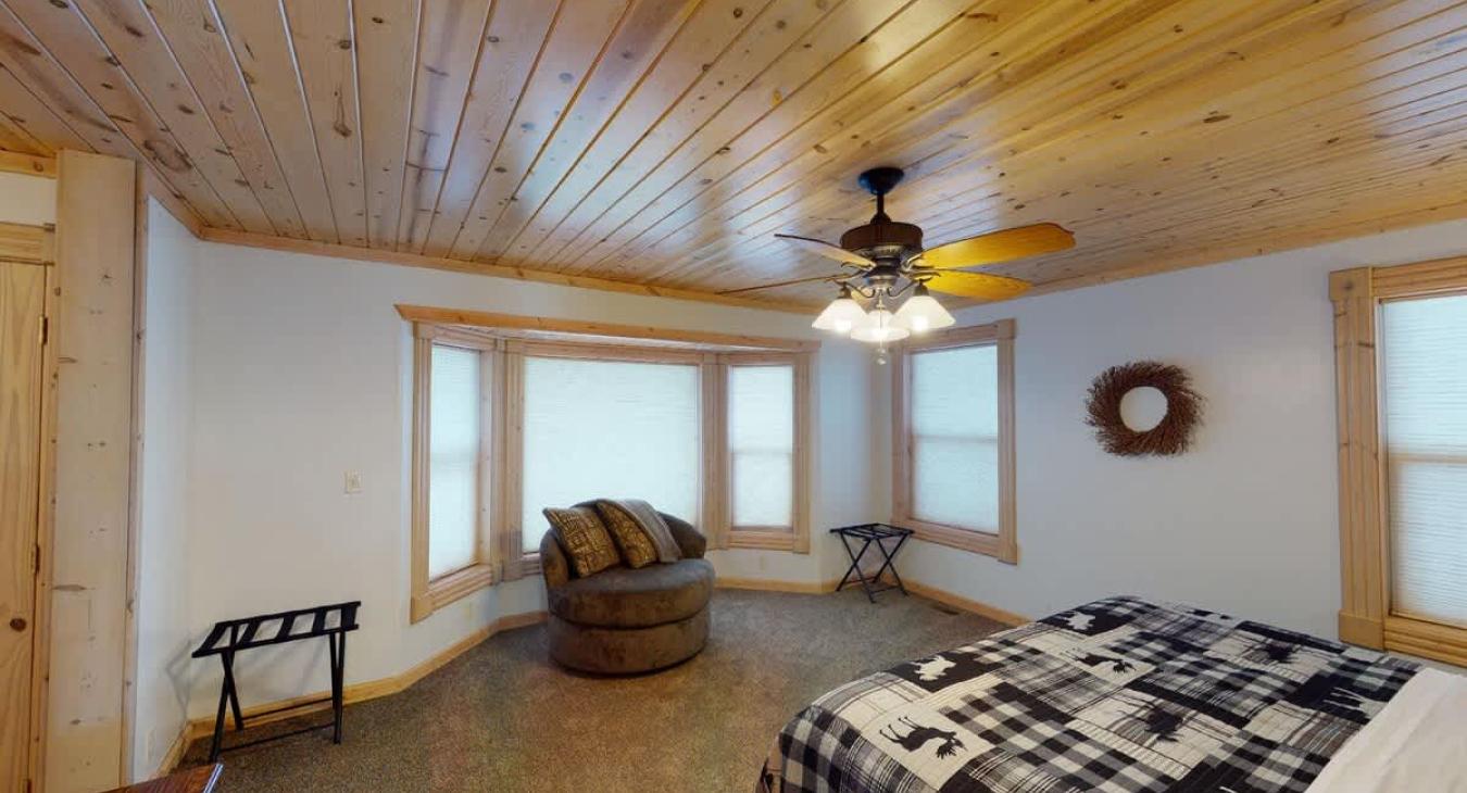 Master bedroom on the main floor.