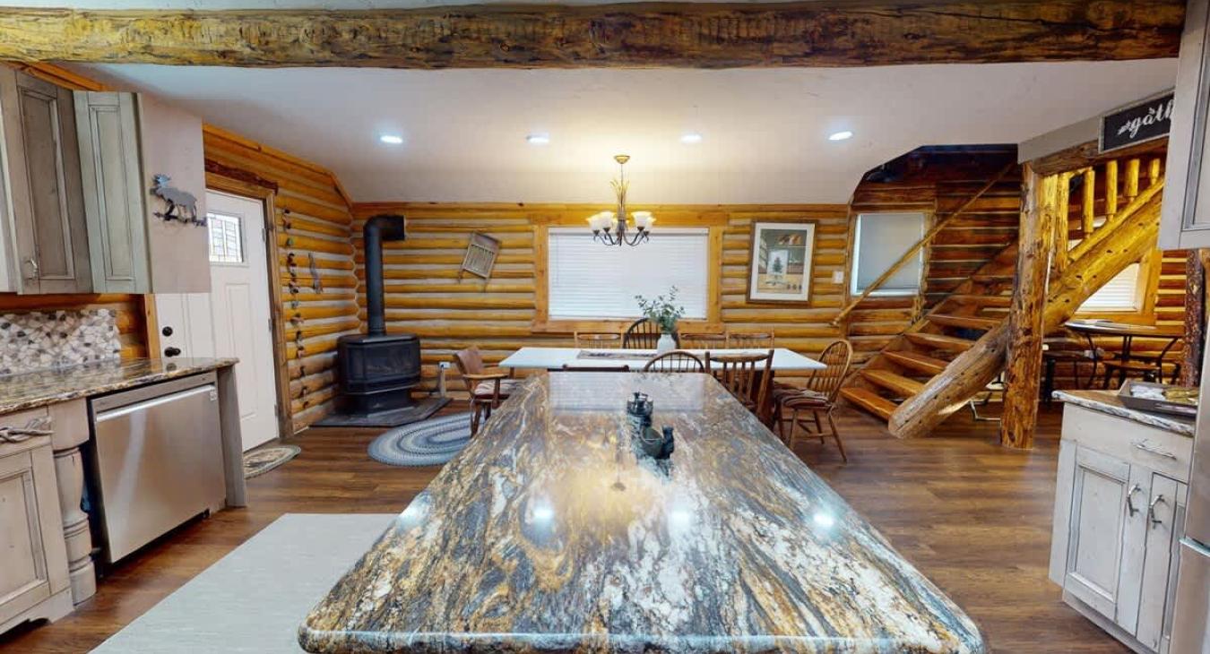 Beautiful marble countertop.