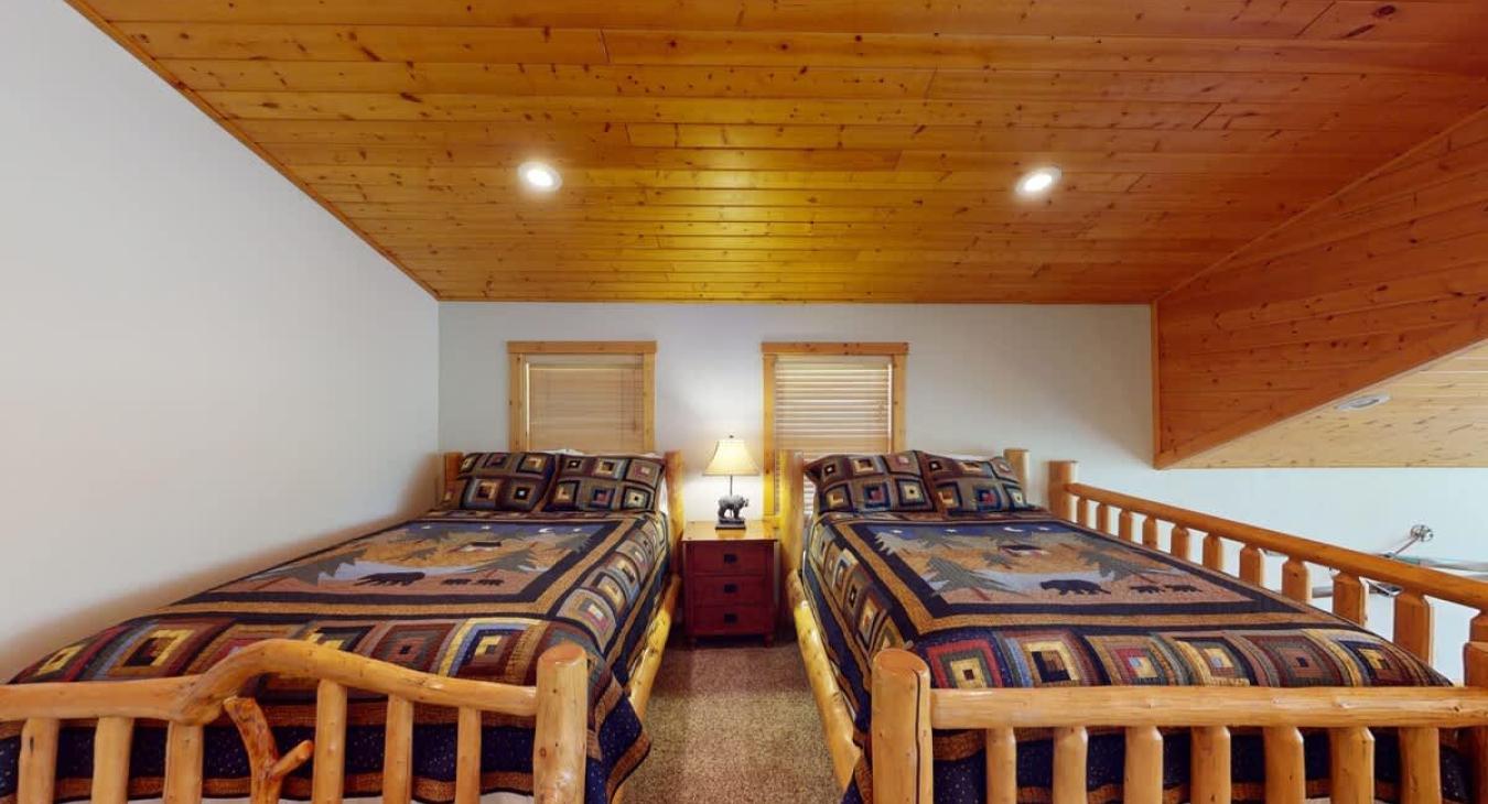 2 more queen beds located in the loft. Perfect for up to 4 people.