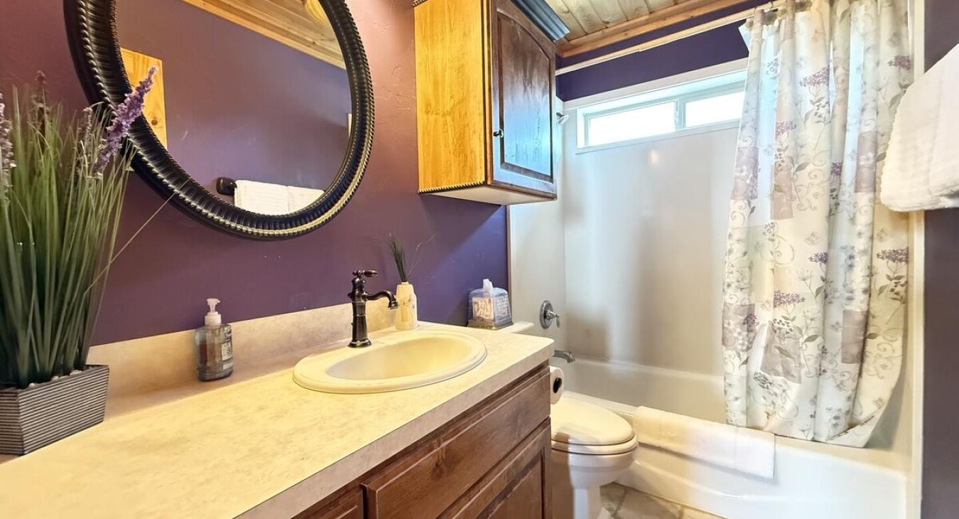 Upper level shared full bathroom