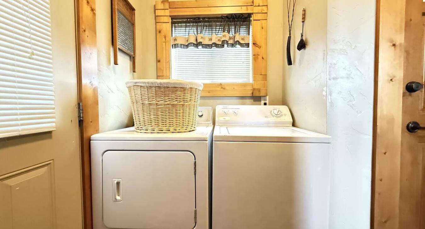 Full size washer and dryer available for your use during your stay. Laundry soap is provided to you during your stay.