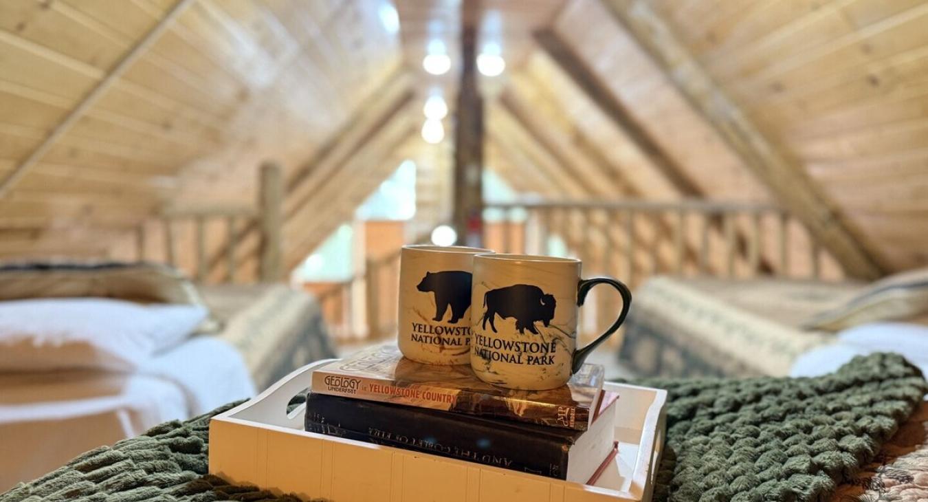 Relax upstairs with a cup of hot cocoa.
