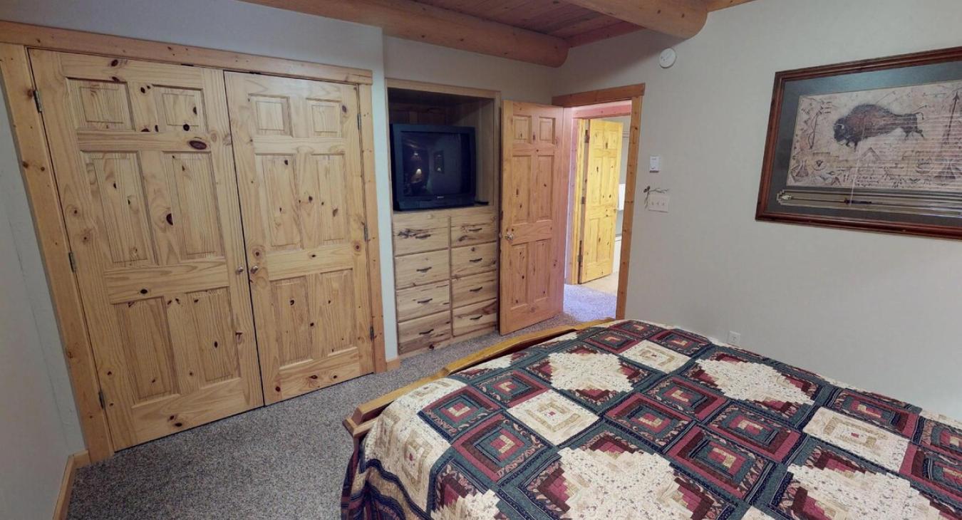 A full size closet is located in the room to store your belongings during your stay.