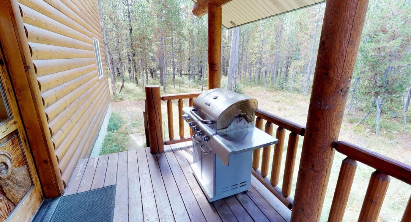 A grill is located on the deck for you to use.