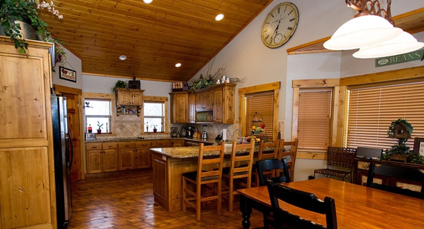 Very spacious and open kitchen.