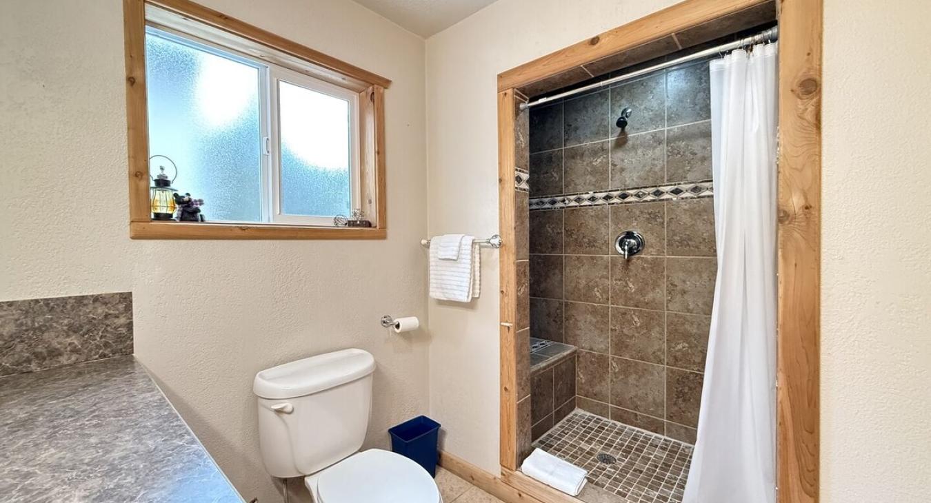 Main Cabin Main Floor Bathroom.