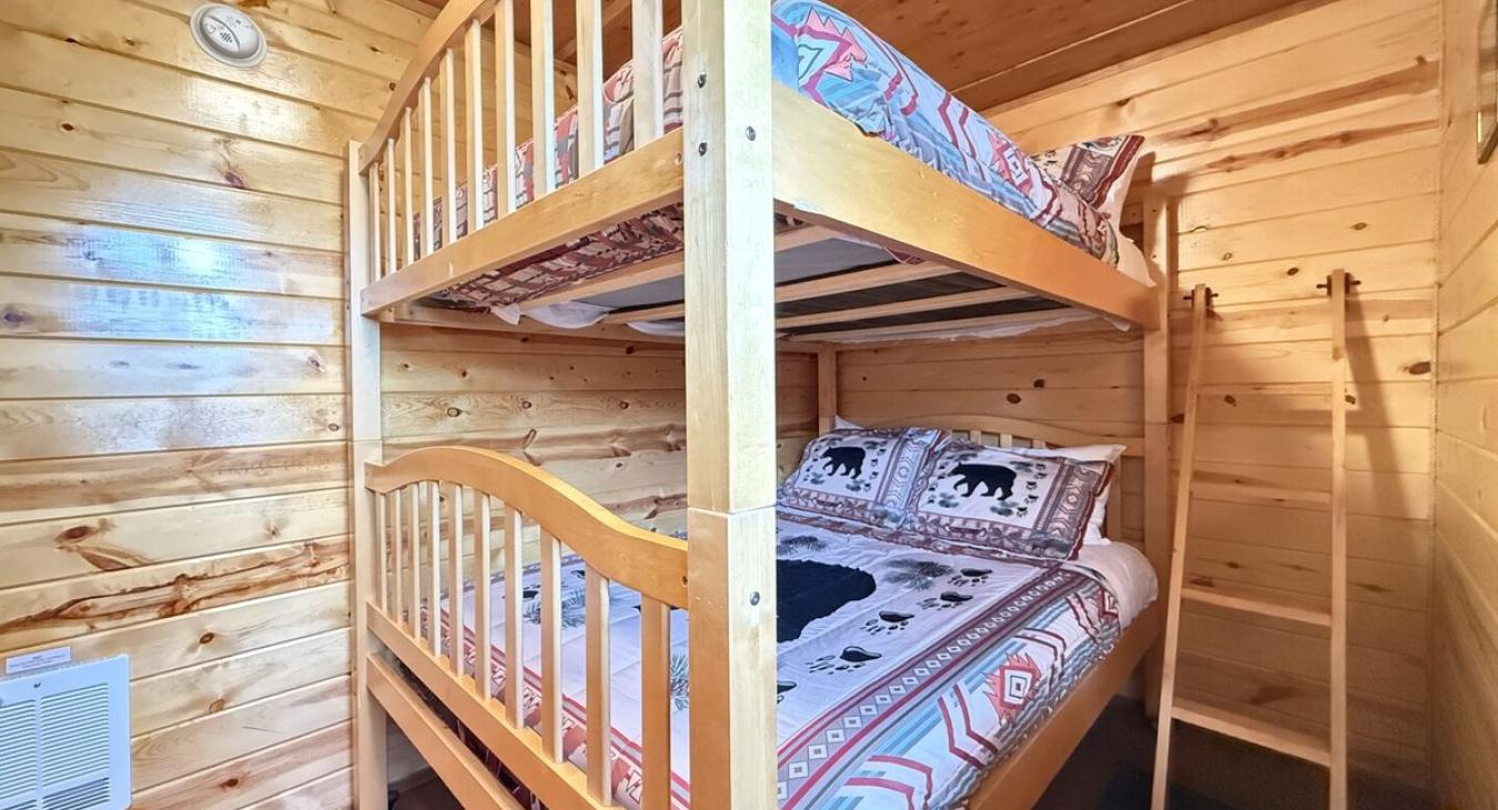 Basement bedroom with full size bunk