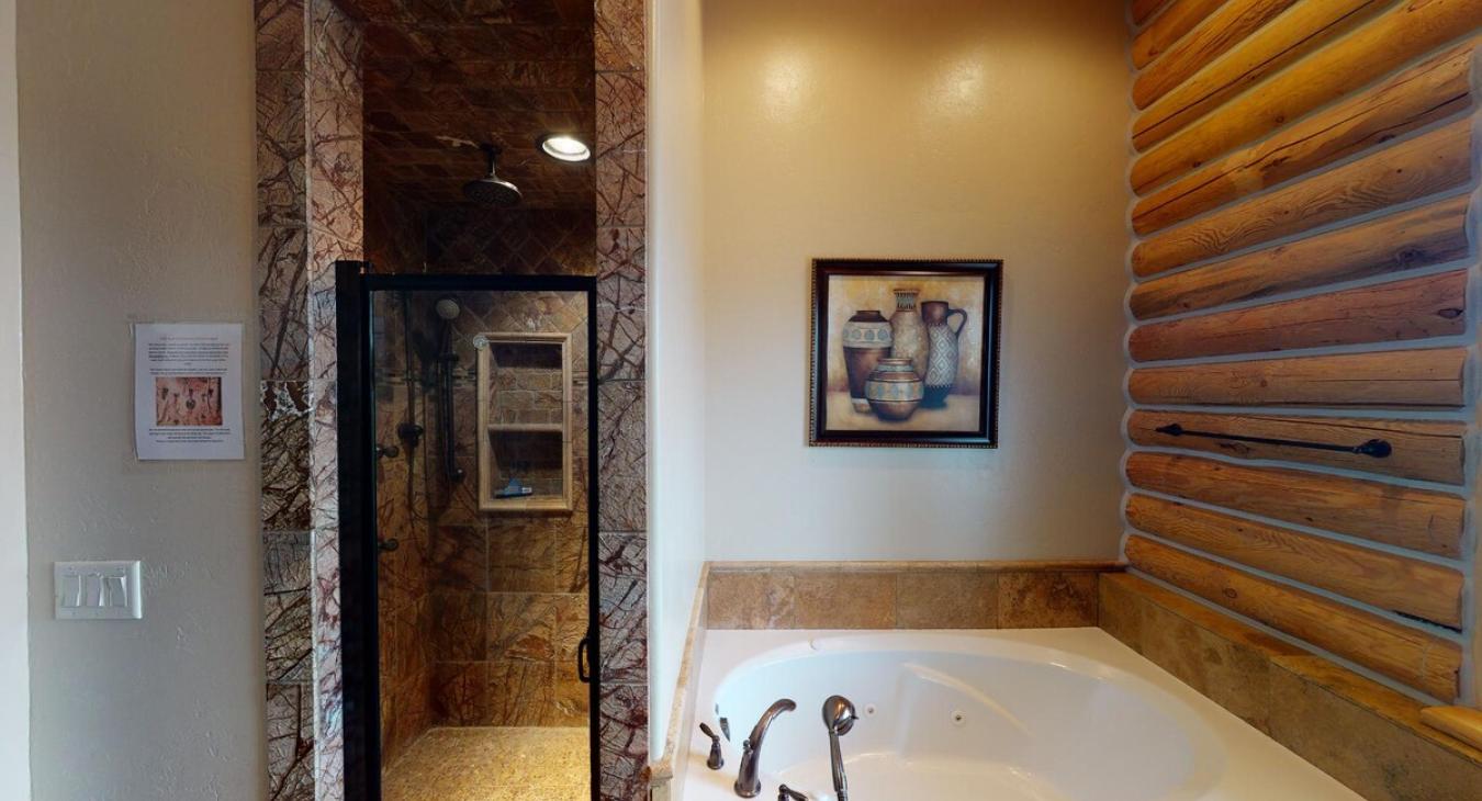 Relax in the bathtub after a beautiful day outdoors.