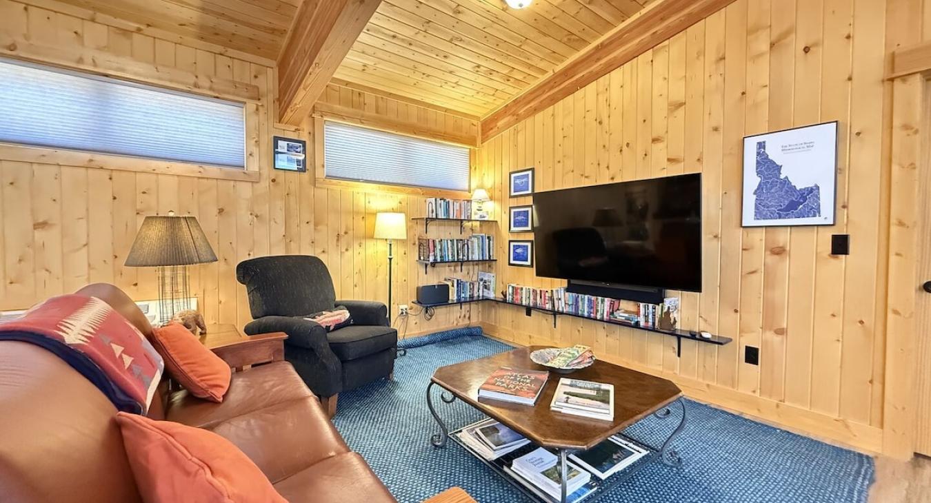Nice living room area with smart tv