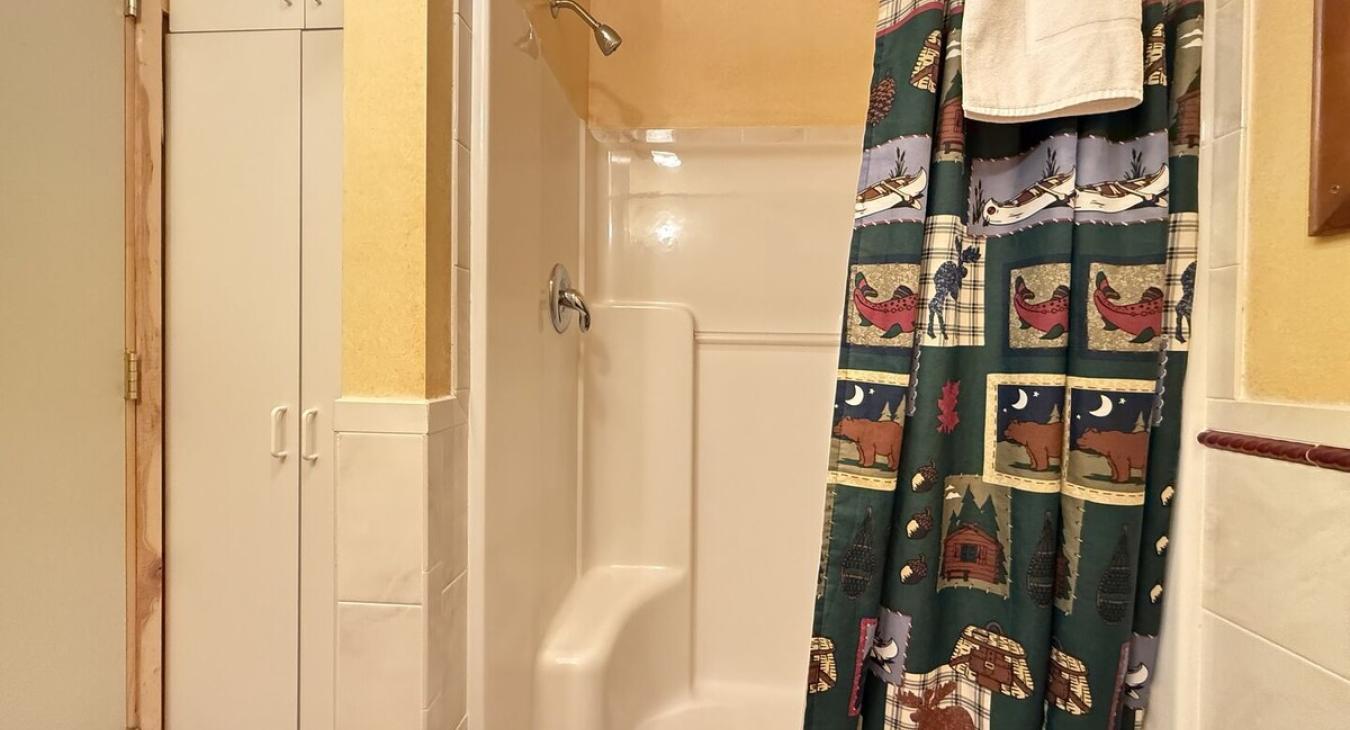 Relax in this bathroom after a long day.