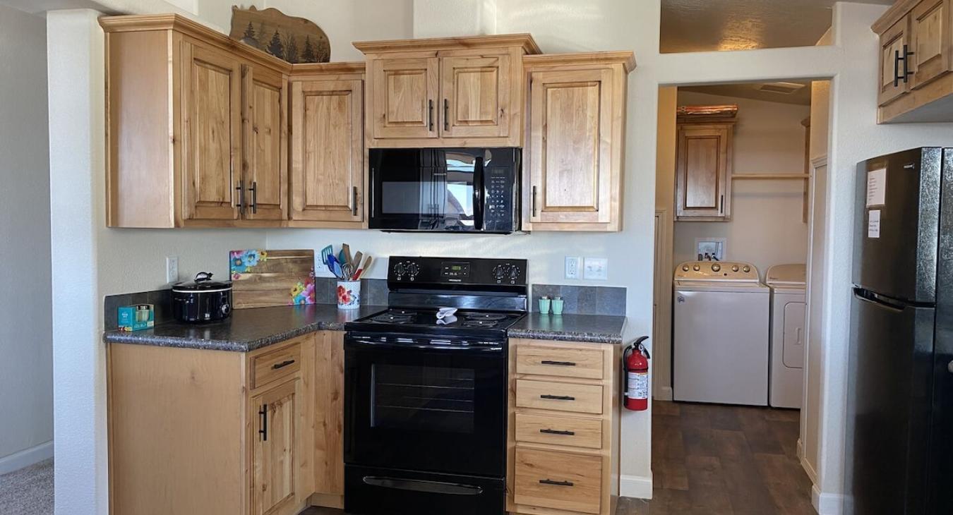 Very open kitchen layout.