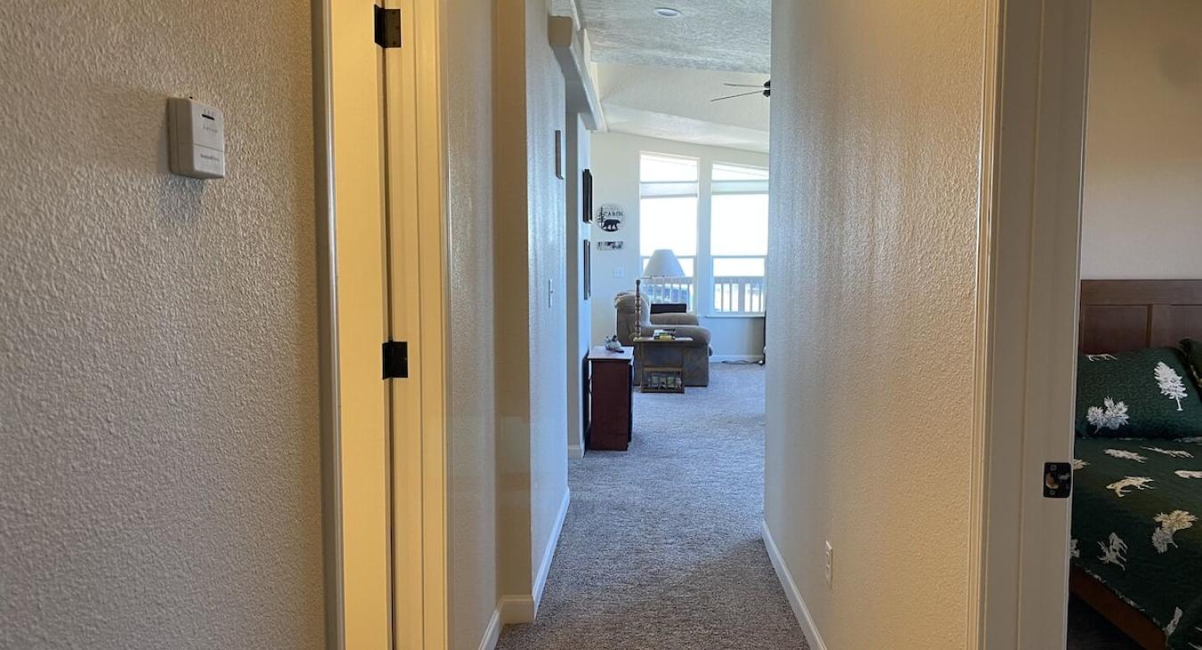 Hallway to access all the rooms.