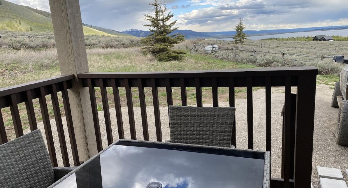 Outdoor table on the patio.