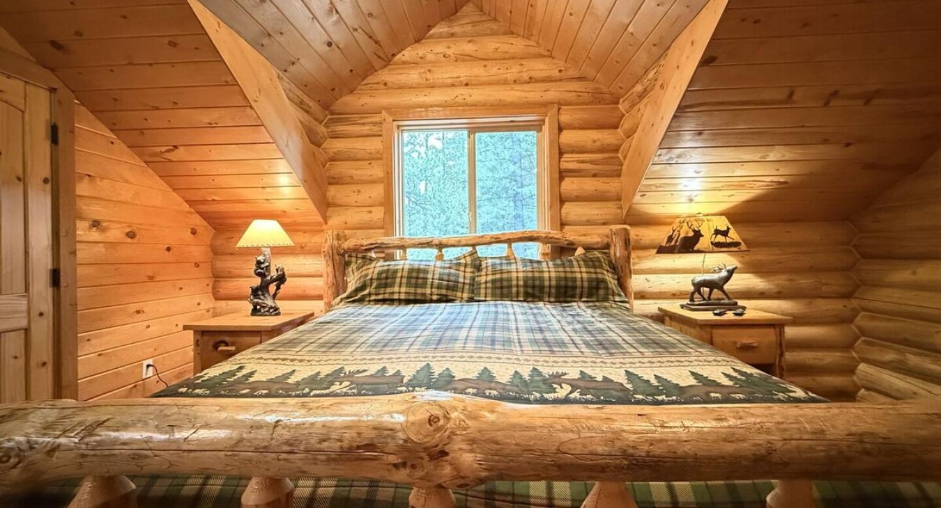 Master Bedroom with a King size bed.