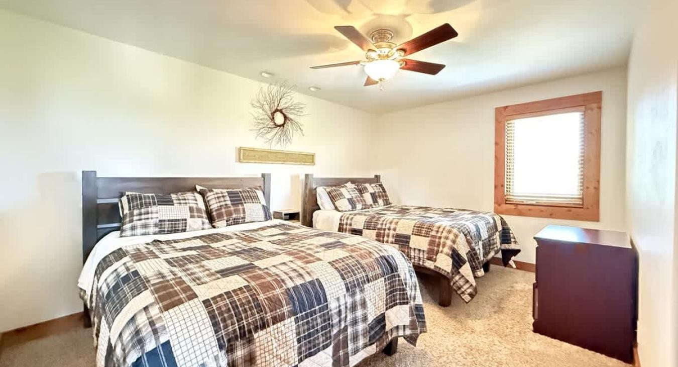 Spacious room with lots of light.