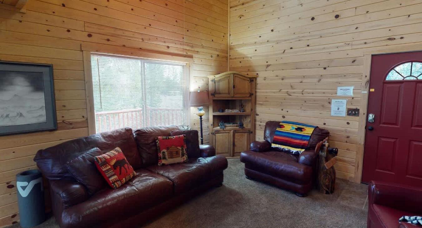 Lots of seating available in the living room.