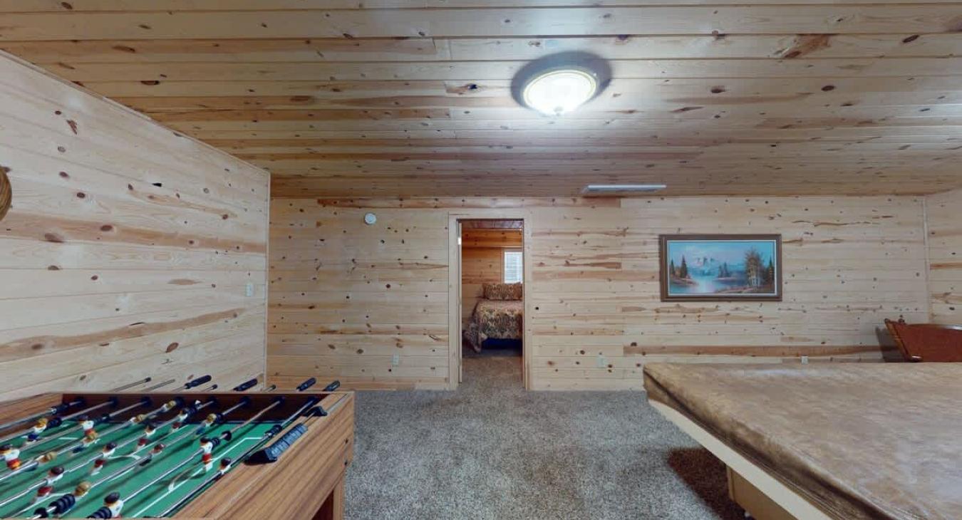 Easily access all the rooms from the game room.