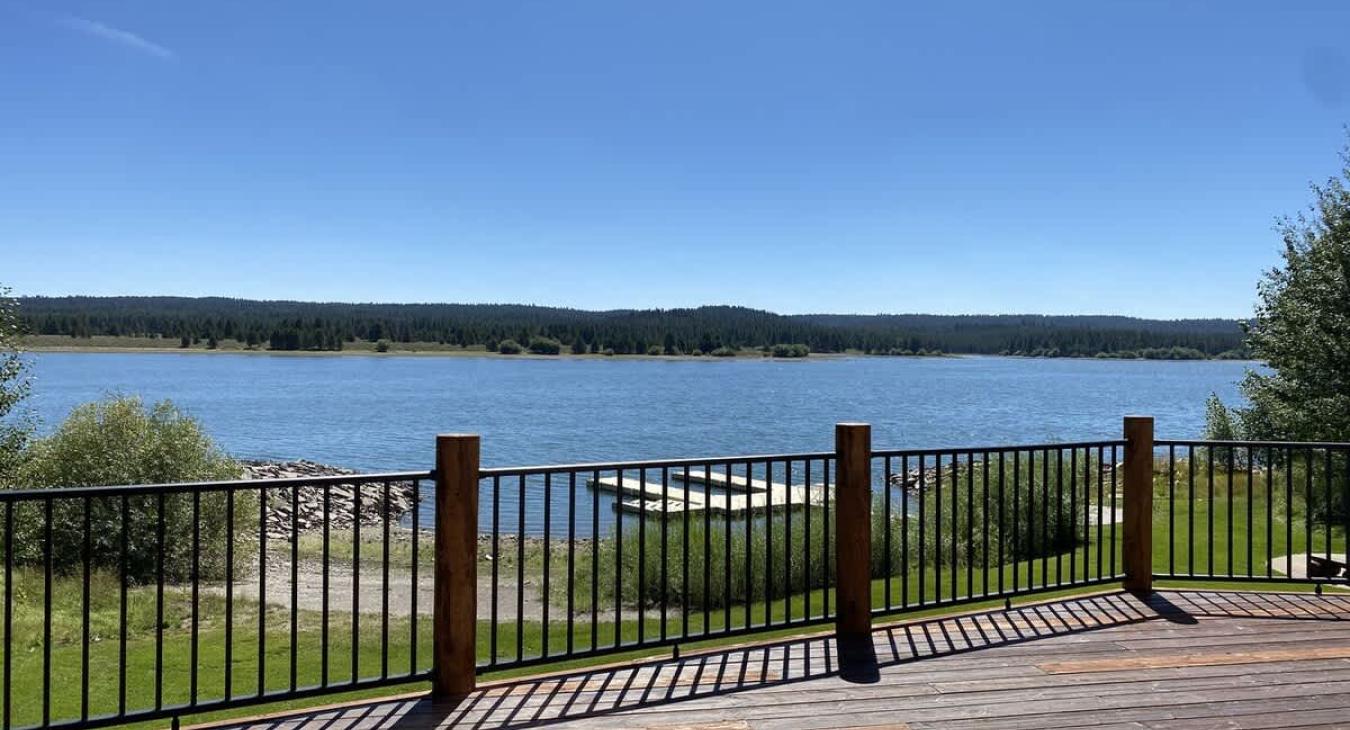 Cabin is located right on the water.