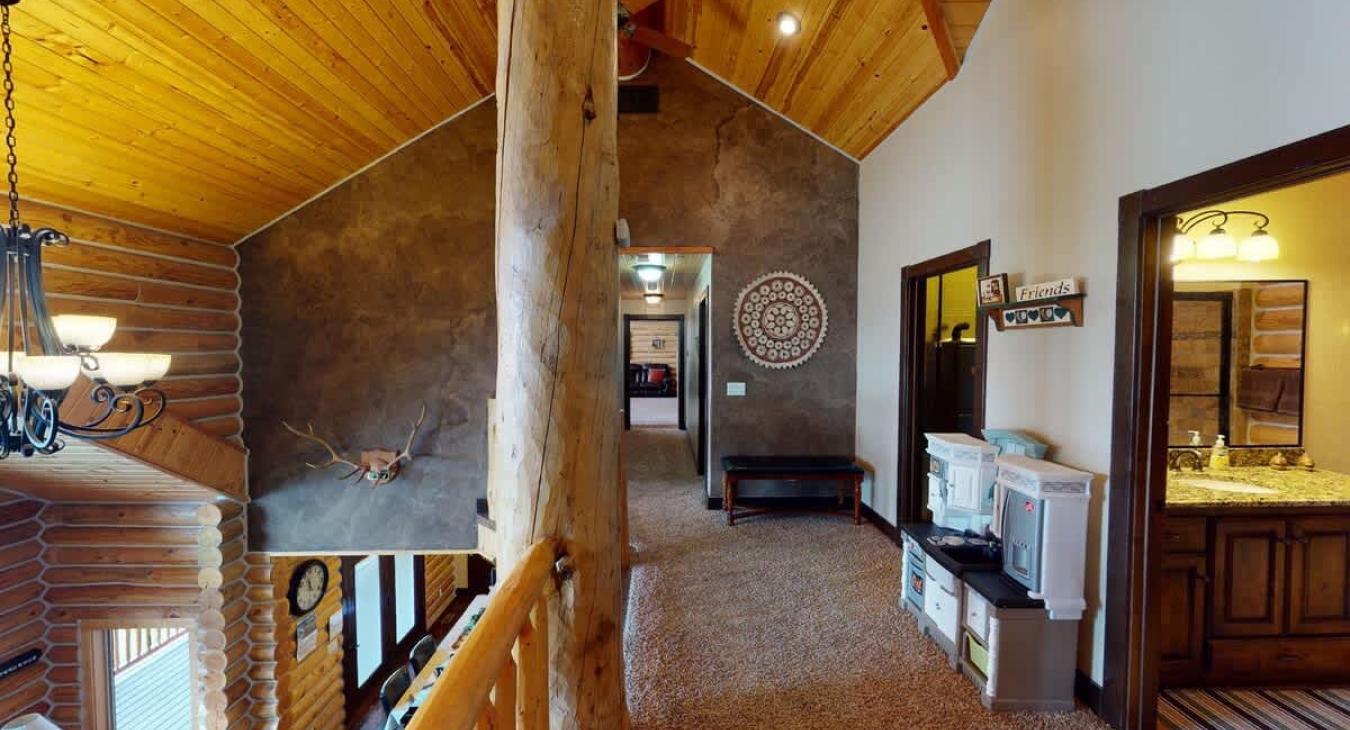 Different view of the loft upstairs.