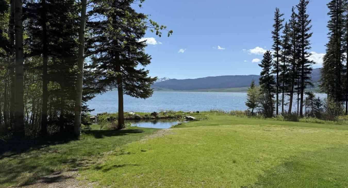 Lake view from shoreline.
Shared with main cabin guests.