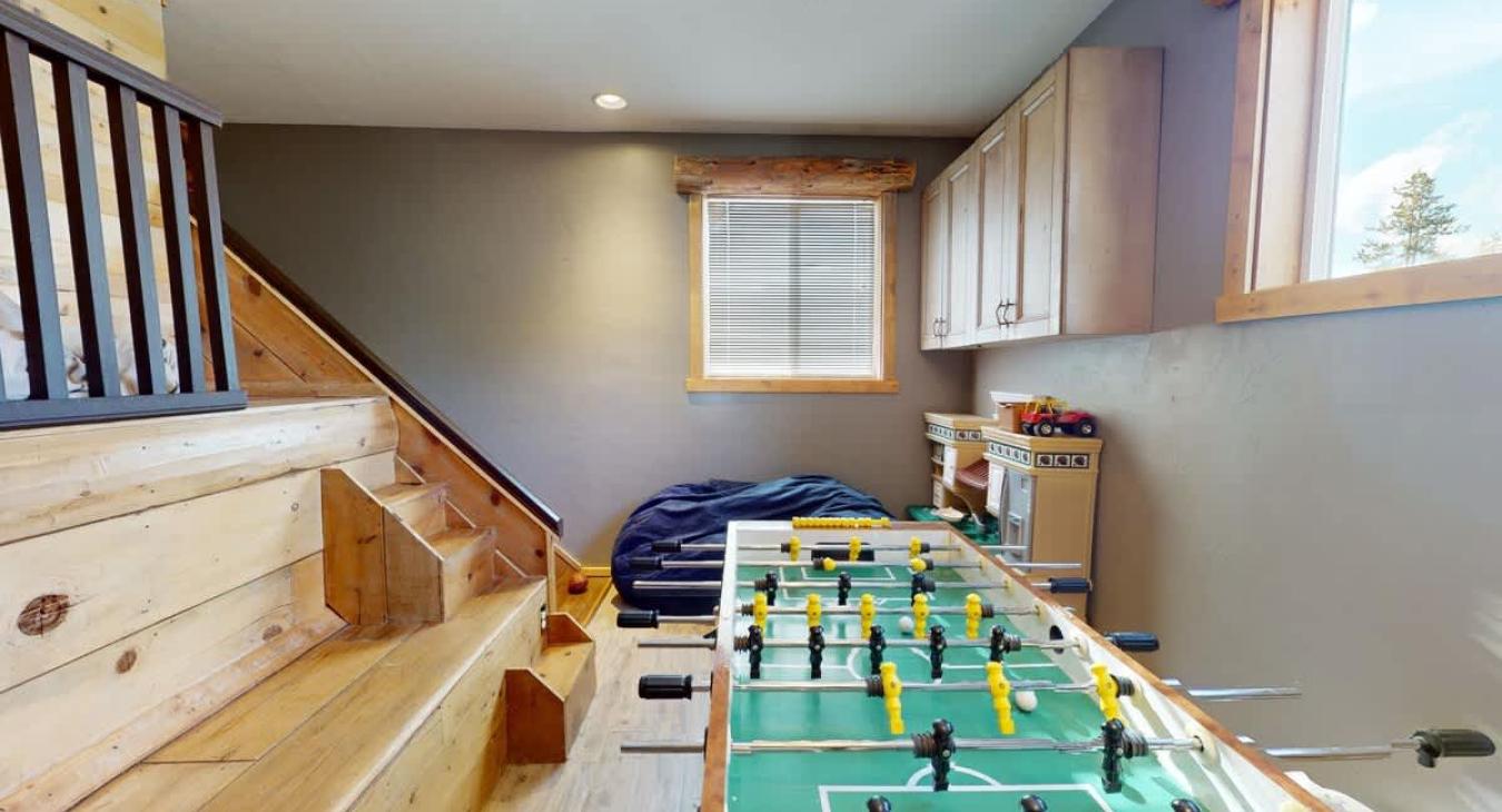Foosball table for perfect game night.