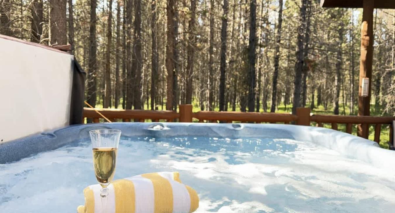 Relax and enjoy the hot tub.