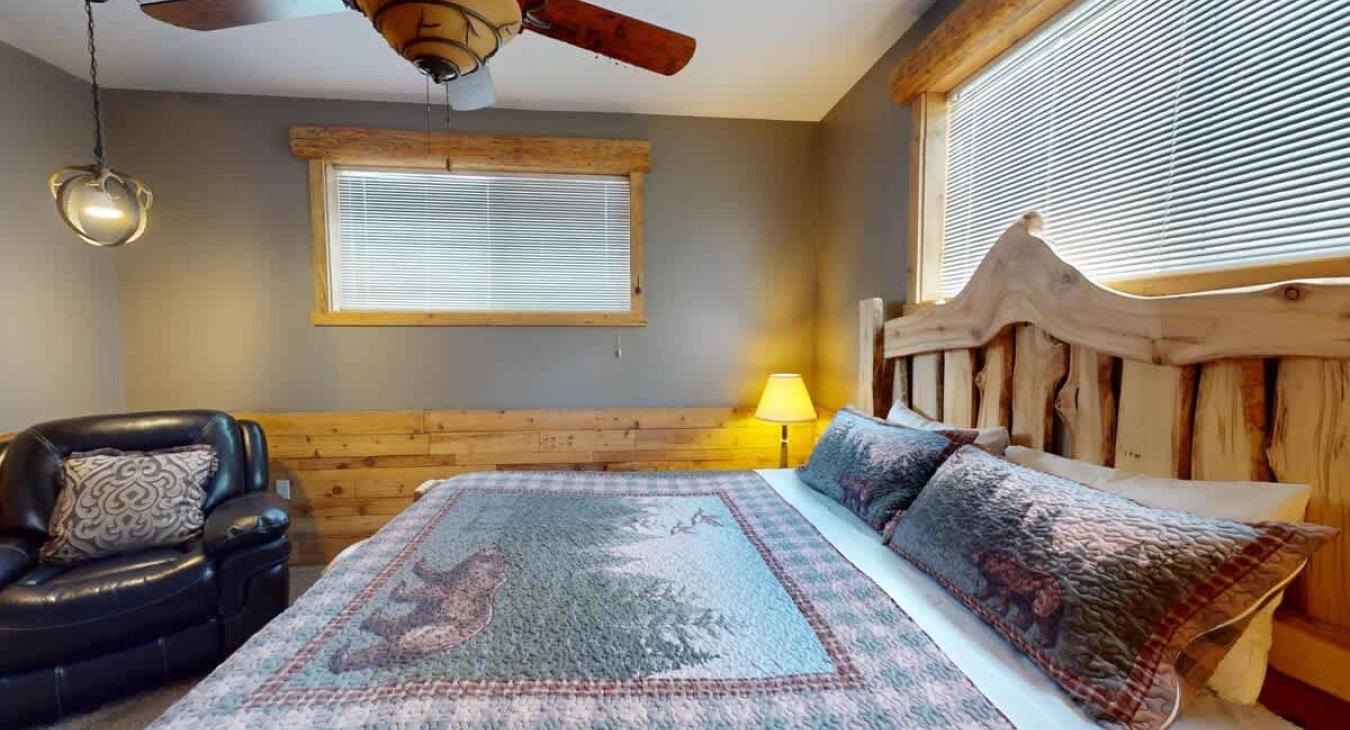 This room lets in lots of natural light during the day.