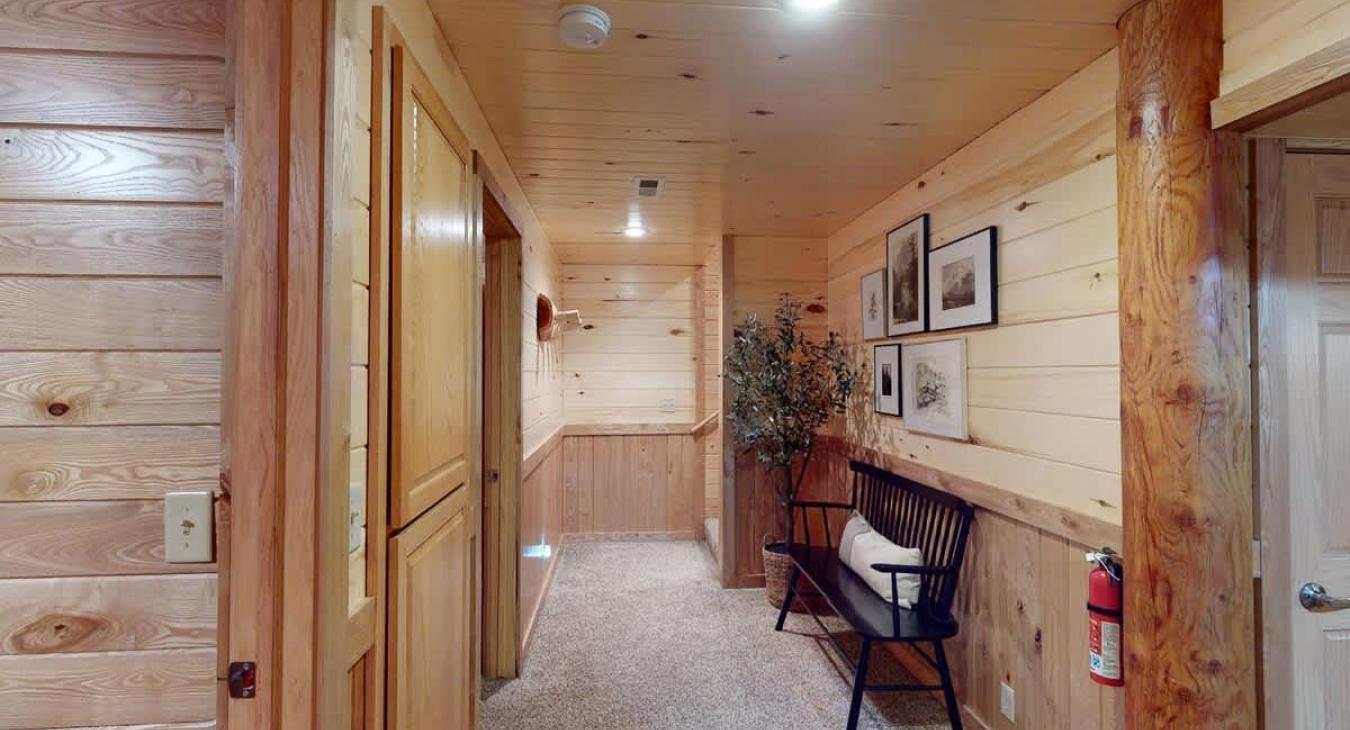 Access to the other rooms through the hallway area.