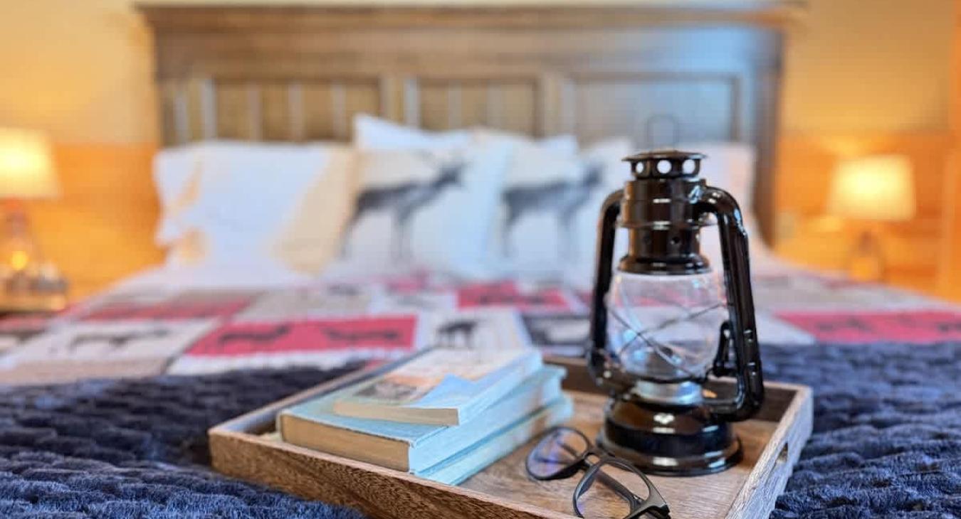 Relax after a long day with a book in the room.